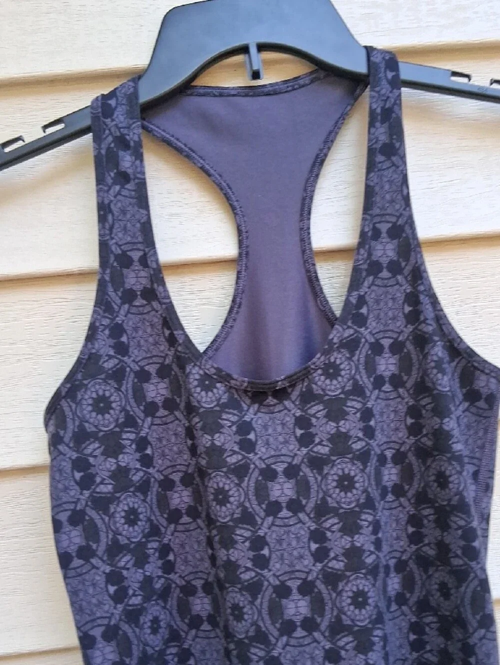 lululemon athletica Charcoal‎ Patterned Racerback Tank